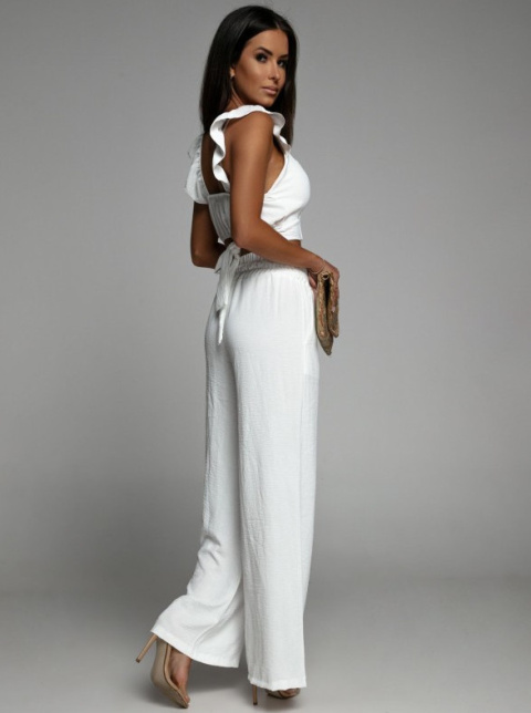 Biały wiązany komplet