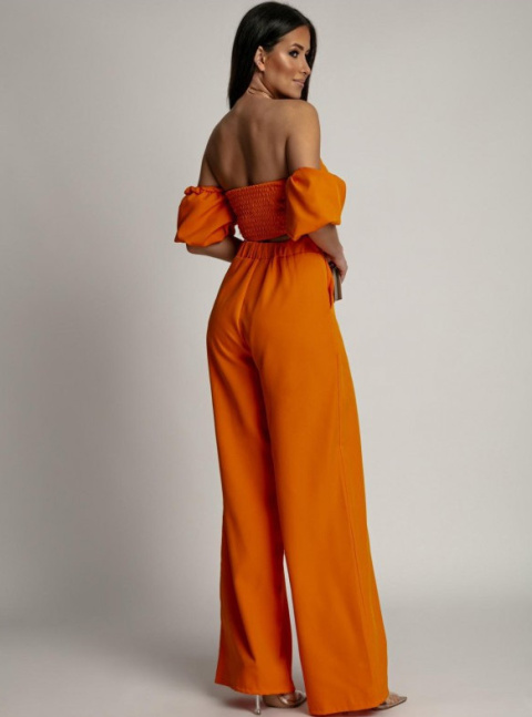 Pomarańczowy komplet spodnie + bluzeczka